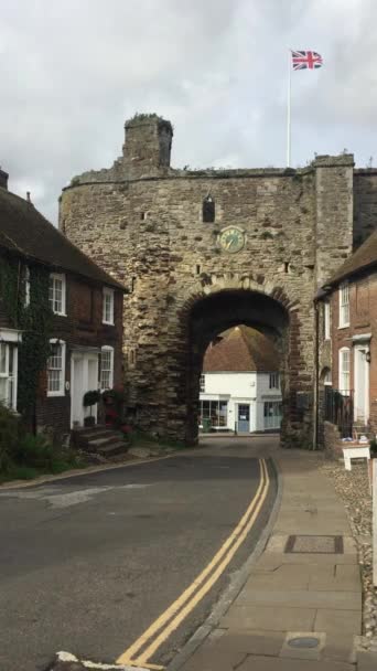 Rye East Sussex 12Th October 2020 Land Gate Entrance Rye — Stock Video
