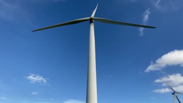 Turbinas Eólicas Que Producen Energía Eléctrica Molino Viento Producciones Tecnología — Vídeo de stock