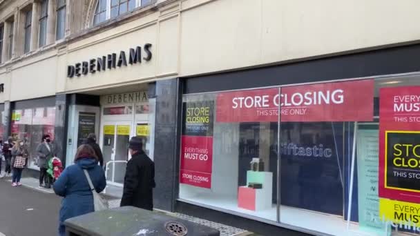 Debenhams Hastings East Sussex 2020 Debenhams Mağazası Arcadia Nın Çökmüş — Stok video