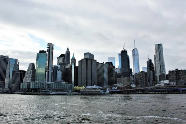 New York America 2020 Lower Manhattan Skyline One World Trade — стокове фото