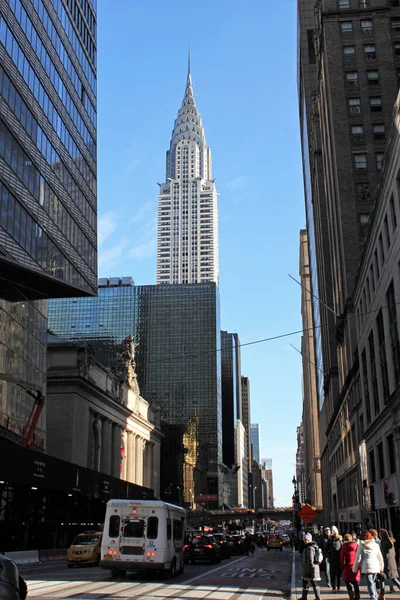 크라이슬러 2019 크라이슬러 Chrysler Building 맨해튼에 스타일 마천루 건물이다 — 스톡 사진