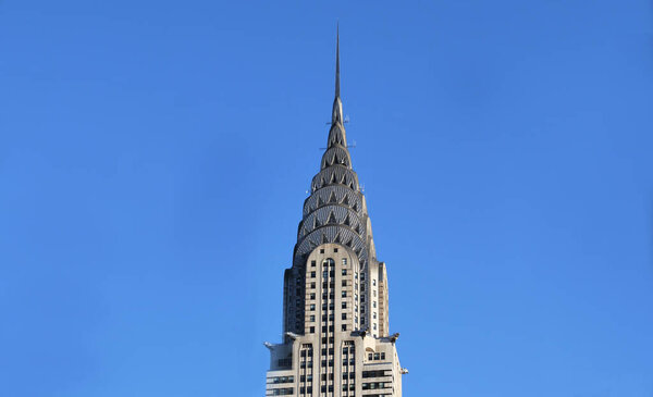 chrysler building, Нью-Йорк, Сша - 20.12.2019: Здание небоскреба в стиле арт-декостиль в Манхэттене, Нью-Йорк