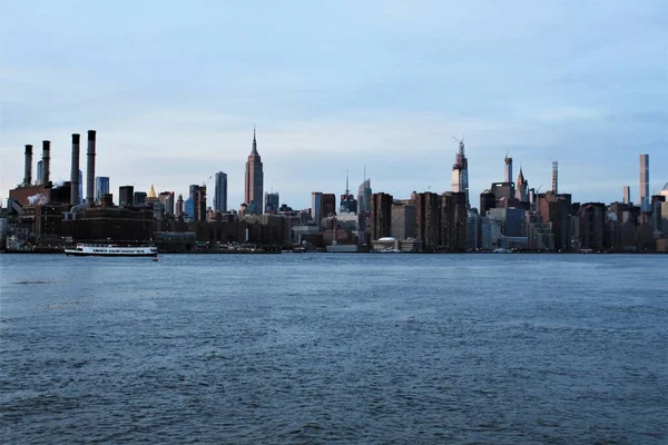 New York Usa 2019 Brooklyn Bridge New York Manhattan Wolkenkratzer — Stockfoto