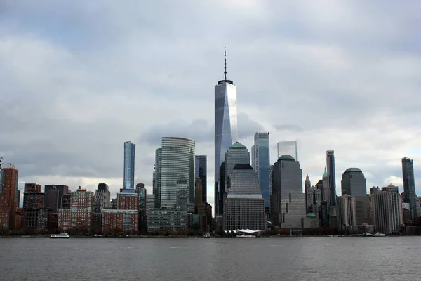 New York Usa 2019 Brooklyn Brug New York Manhattan Wolkenkrabbers — Stockfoto