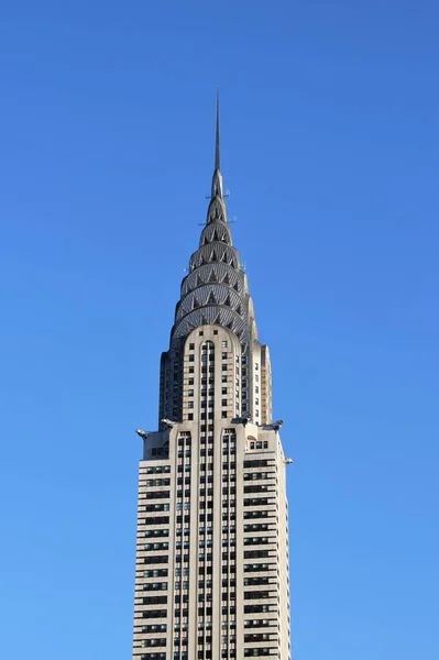 克莱斯勒大厦 美国纽约州克莱斯勒大厦 2019年12月20日 克莱斯勒大厦 Chrysler Building 是位于美国纽约市曼哈顿的一座艺术装饰式摩天大楼 图库照片