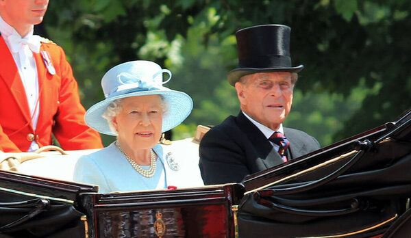 Prince Philip Queen Elizabeth London June 2017 Trooping Colour Parade Stock Image