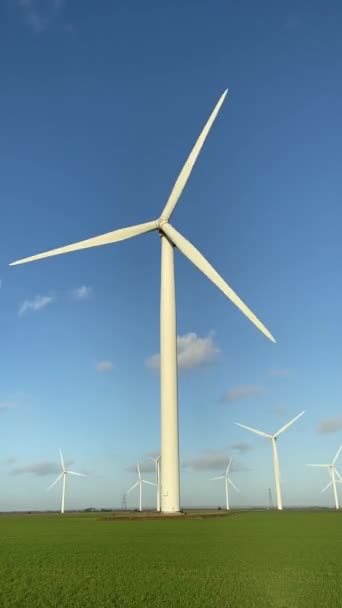 Des Éoliennes Qui Produisent Énergie Électrique Moulin Vent Production Technologies — Video
