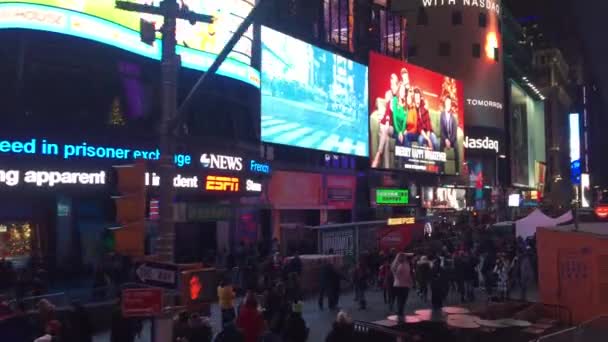 Nowy Jork 2019 Plac Czasowy Broadway Centrum Manhattanu Nowy Jork — Wideo stockowe