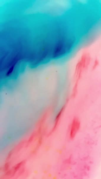 Pintura Acrílica Multicolor Cámara Lenta Fantástica Superficie Pintura Colorida Abstracta — Vídeo de stock