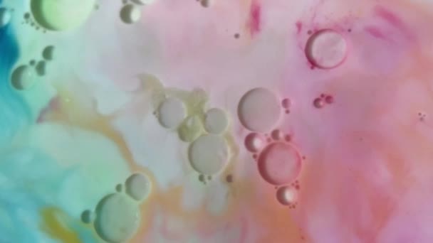 Różowy Niebieski Tło Wirować Piękny Marmur Efekt Gradientu Pastelowe Odcienie — Wideo stockowe