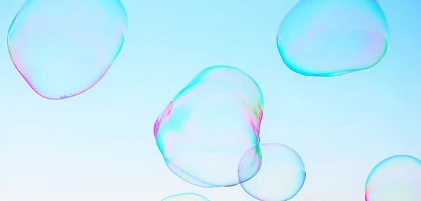 Close-up soap bubble background modern simple abstract design with copyspace — Stock Photo, Image