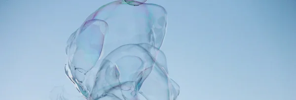 Close-up mýdlová bublina pozadí moderní jednoduchý abstraktní design s copyspace — Stock fotografie