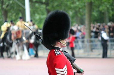 Renk Londra Trooping, İngiltere-Temmuz 06, Kraliyet muhafız Queens asker, Temmuz 06.2015 Londra stok, fotoğraf, fotoğraf, resim, resim, basın, 