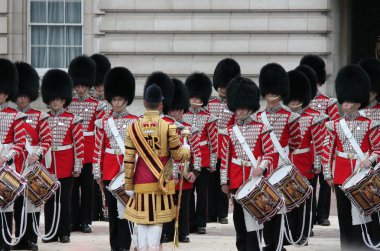 London, UK-July 06, soldier of the royal guard, July 06.2015 in London trooping the colour clipart