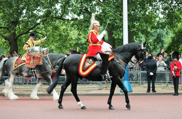 런던, 영국-7월 06일, 왕실 경비대 의 군인, 7 월 06.2015 런던 스톡, 사진, 사진, 이미지, 사진, 프레스, — 스톡 사진