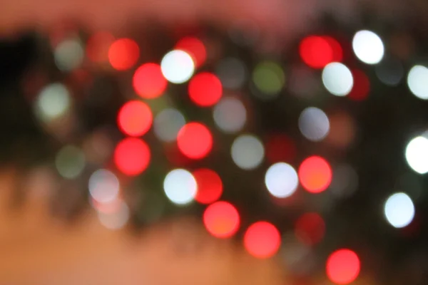 Résumé Bokeh Noël cercles arrière-plan de lumière déconcentrés — Photo