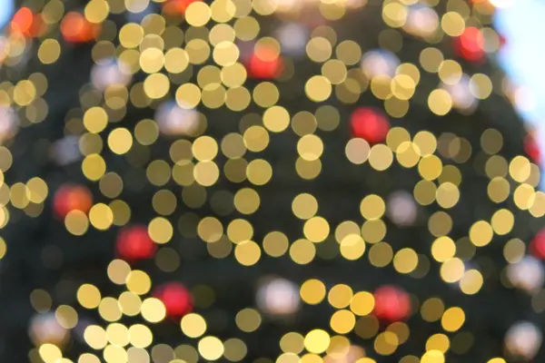 Abstract Bokeh Christmas background circles of light defoccussed — Stock Photo, Image