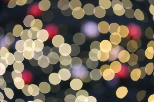 Abstracte Bokeh kerst lichtkringen — Stockfoto