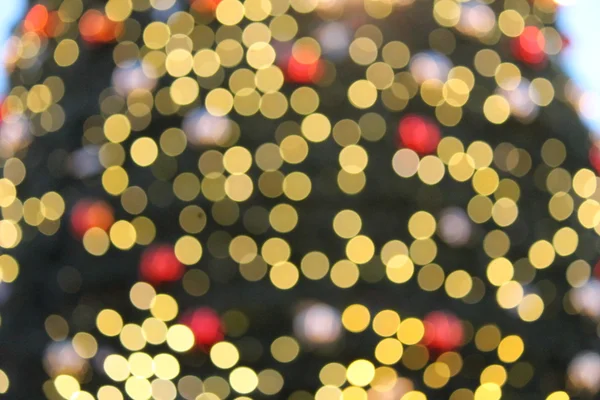 Abstrakte Bokeh-Weihnachtskreise aus Licht — Stockfoto