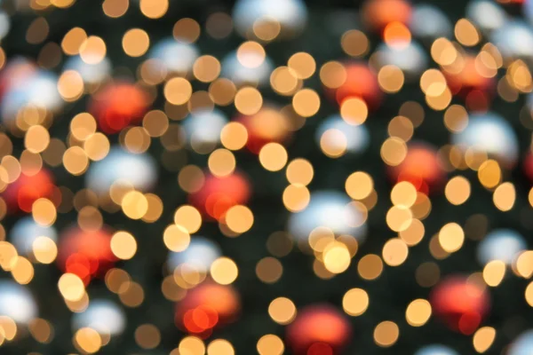 Abstrato Bokeh Círculos de fundo de Natal de luz desfocada — Fotografia de Stock