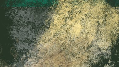 Yeşil ve sarı lekeli soyut sanat eserleri