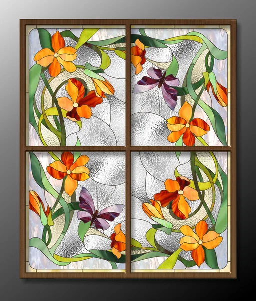 Stained glass pattern — Stock Photo, Image