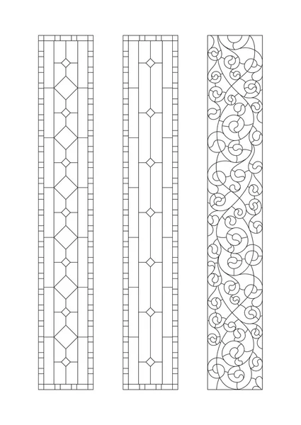 Glas-in-loodramen schets — Stockvector