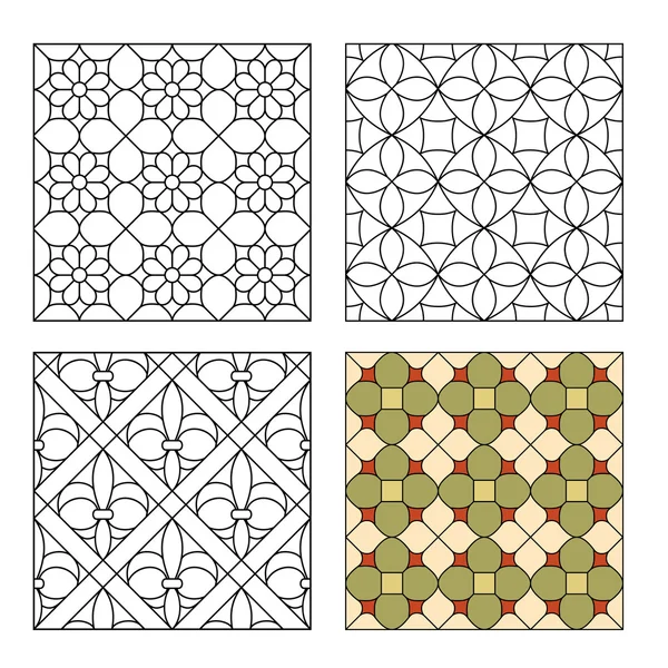 Modello di vetro colorato — Vettoriale Stock