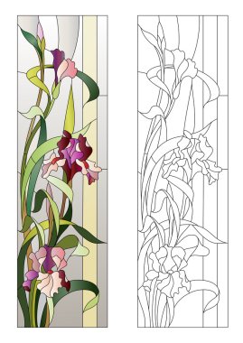 floral stained-glass pattern