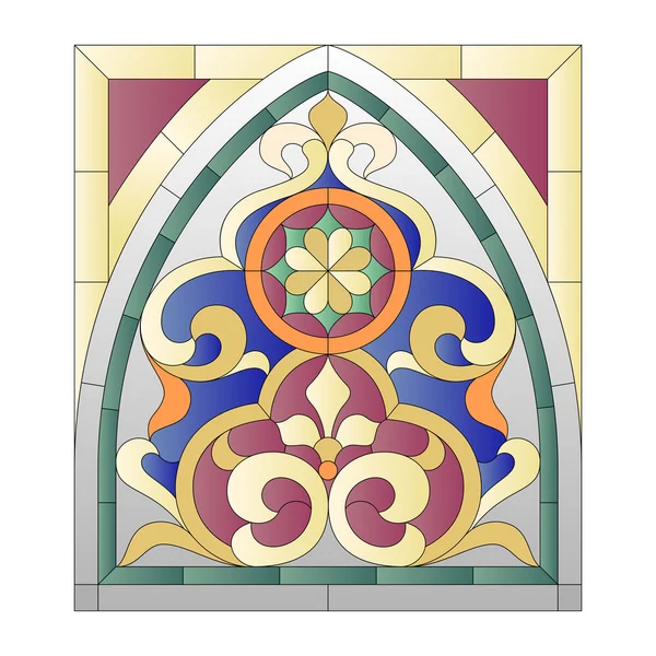 Stained glass pattern — Stock Vector