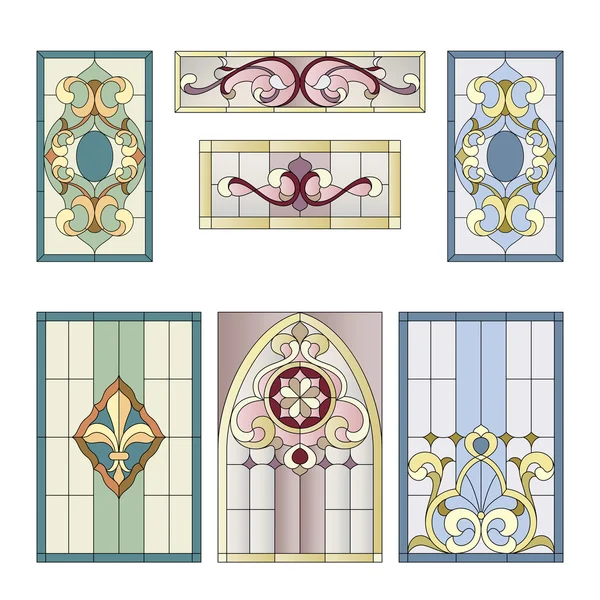 Patrón de vidrieras — Archivo Imágenes Vectoriales