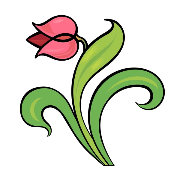 Elemento decorativo, tulipán — Archivo Imágenes Vectoriales