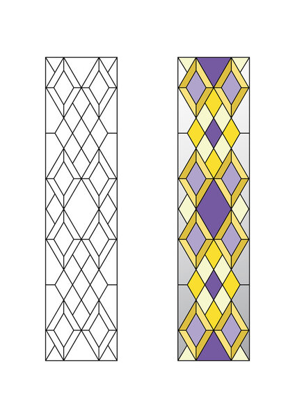 Геометрический орнамент с ромбами
