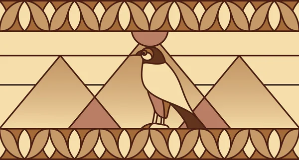 Ornament s egyptské symboly — Stockový vektor