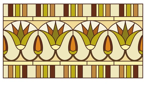 Lotus in de oude Egyptische ornament — Stockvector