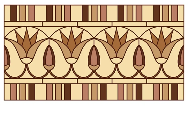 古代エジプトの飾りでロータス — ストックベクタ