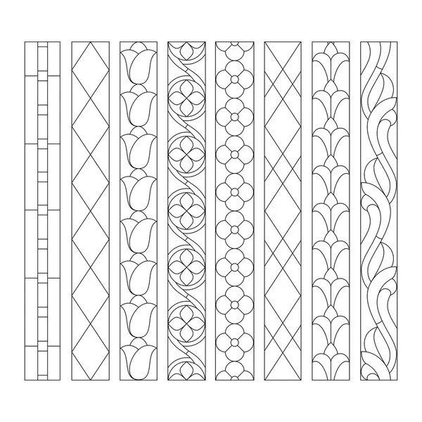 Gebrandschilderd glas patronen — Stockvector