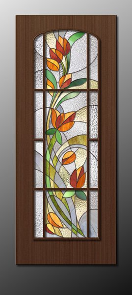 FLORAL STAINED-GLASS PATTERN