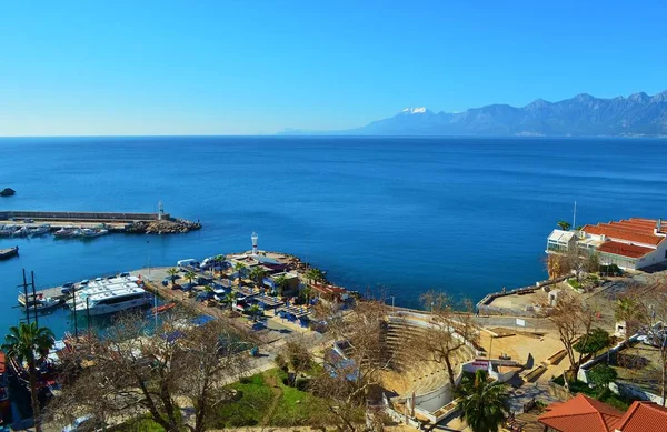 Vista Kaleici Antigo Porto Antalya Turquia — Fotografia de Stock
