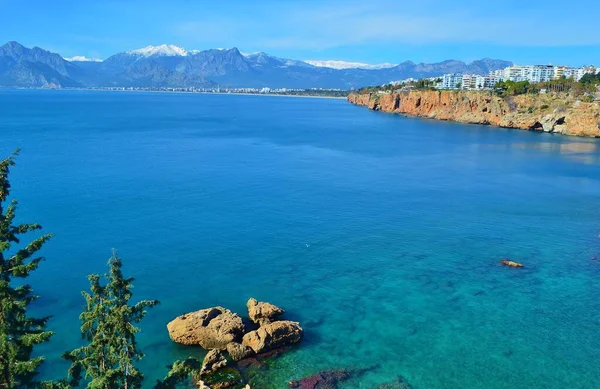 Vista Para Mar Mediterrâneo Antalya Turquia — Fotografia de Stock