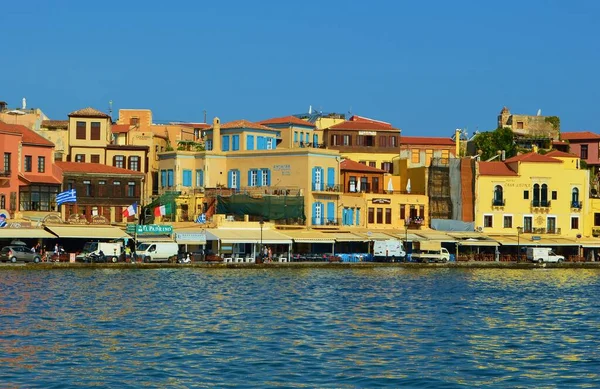 Vista Cidade Velha Chania Creta Grécia — Fotografia de Stock