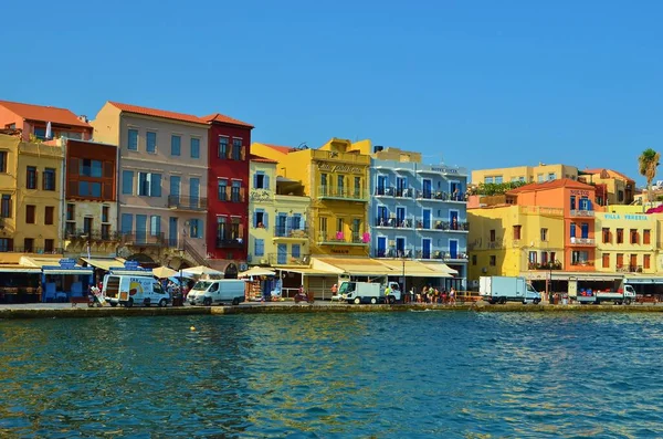 Vista Cidade Velha Chania Creta Grécia — Fotografia de Stock