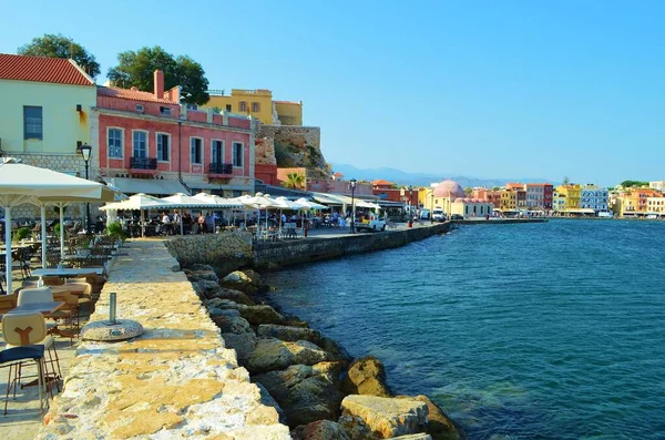 Arquitetura Cidade Velha Chania Ilha Creta Grécia — Fotografia de Stock