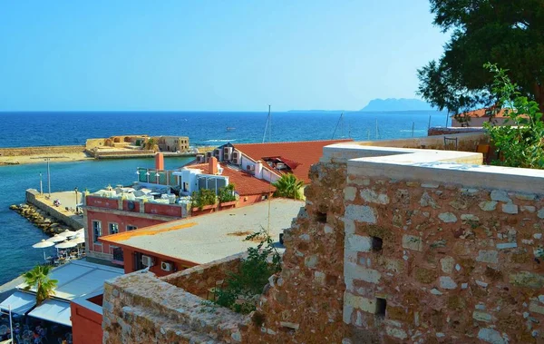 Arquitetura Cidade Velha Chania Ilha Creta Grécia — Fotografia de Stock