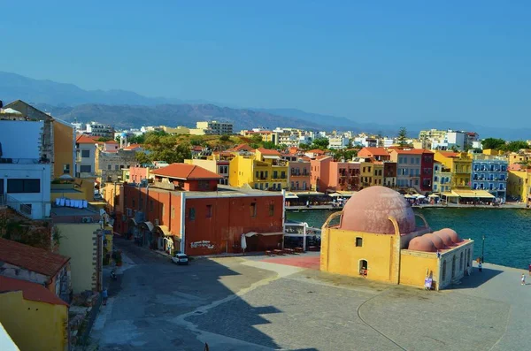 Yunanistan 'ın Girit adasındaki eski Chania kentinin mimarisi