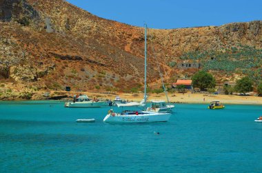 Yunanistan 'ın batı Girit kentindeki Gramvousa adası