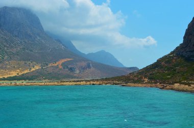 Yunanistan 'ın batı Girit adasındaki Balos plajı