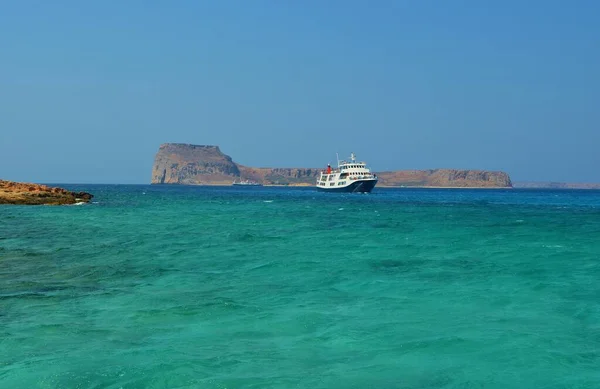 Uitzicht Middellandse Zee Het Eiland Gramvousa Kreta Griekenland — Stockfoto