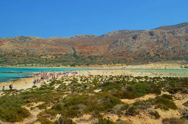 Balos Praia Oeste Ilha Creta Grécia — Fotografia de Stock