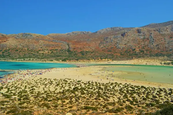 Balos Uma Praia Pitoresca Ilha Creta Grécia — Fotografia de Stock